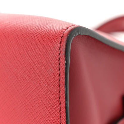 Prada Saffiano City Calfskin Medium Esplanade Rosso 11 of 13