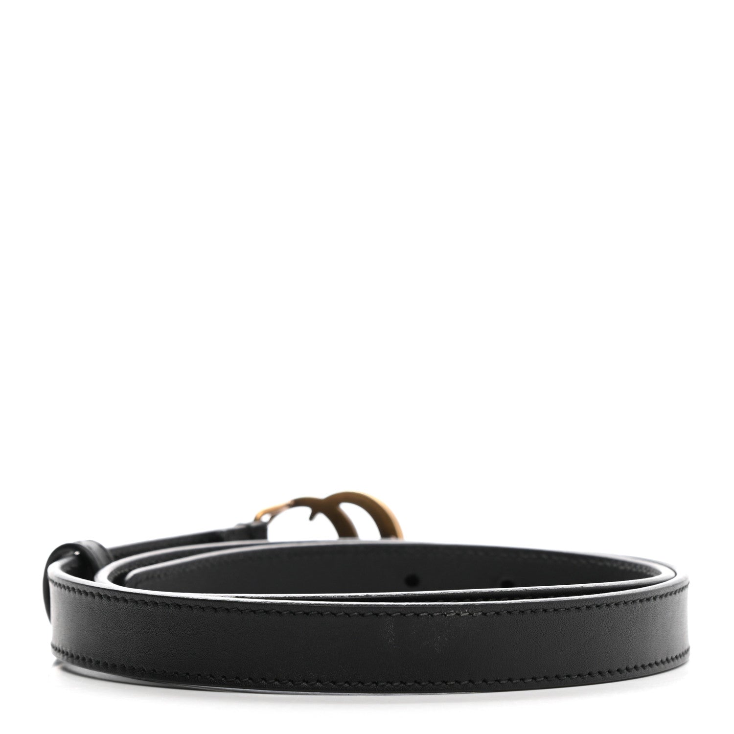 Gucci Calfskin Double G 20mm Belt 80 32 Black 2 of 5
