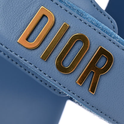 Christian Dior Lambskin Dioract 10mm Sandals 35 Cornflower 18 of 19