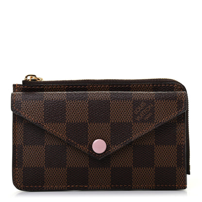 Louis Vuitton Damier Ebene Recto Verso Card Holder Rose Ballerine 1 of 6
