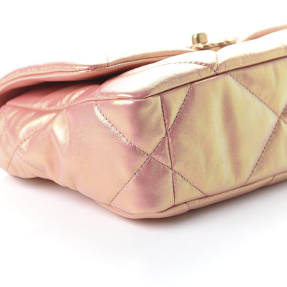 Chanel Iridescent Calfskin Quilted Medium 19 Flap Pink 6 of 10