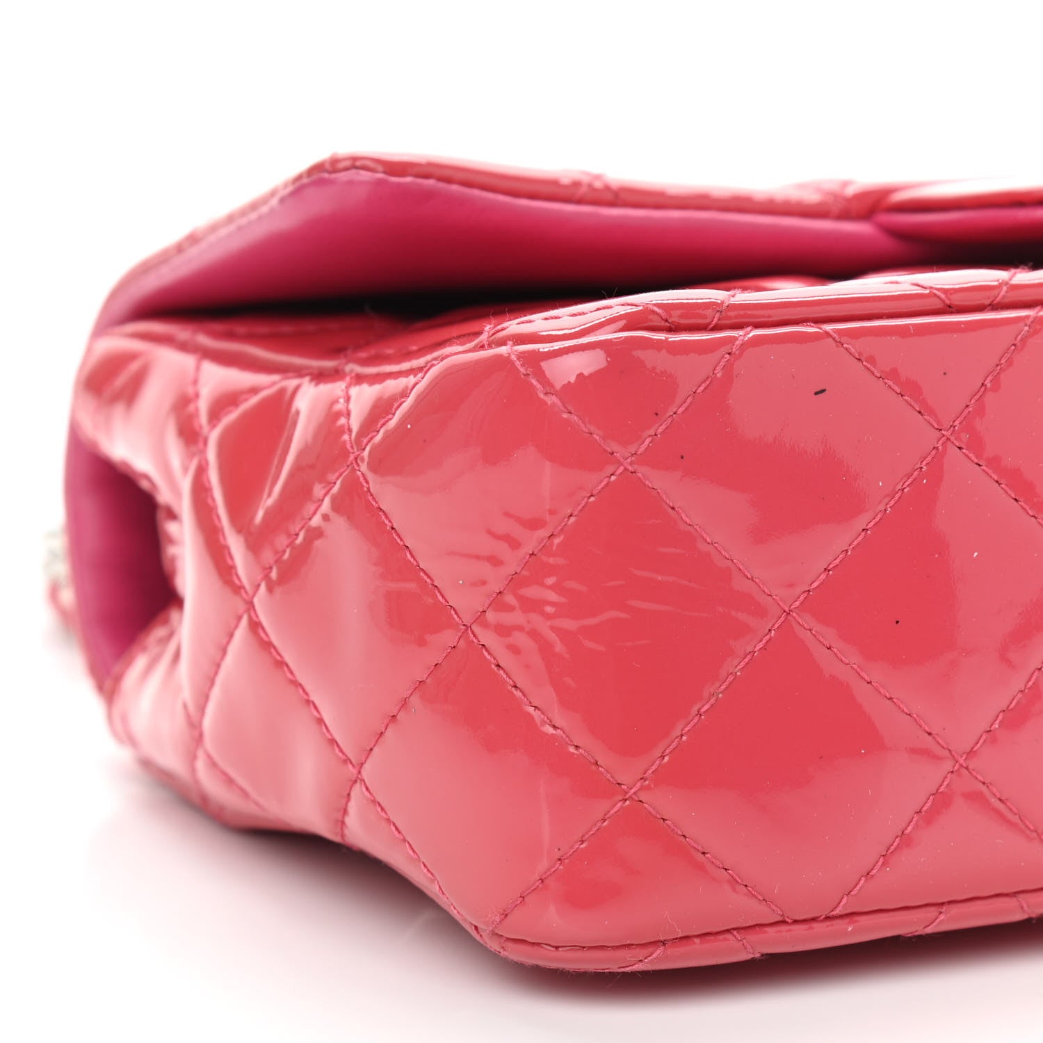 Chanel Patent Quilted Mini Rectangular Flap Pink 8 of 13