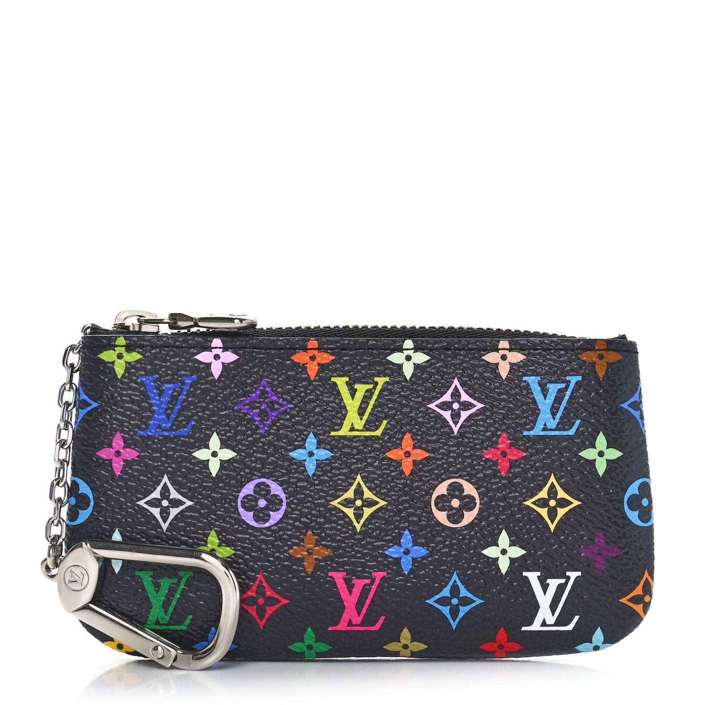 LV X TM Monogram Multicolor Key Pouch Black