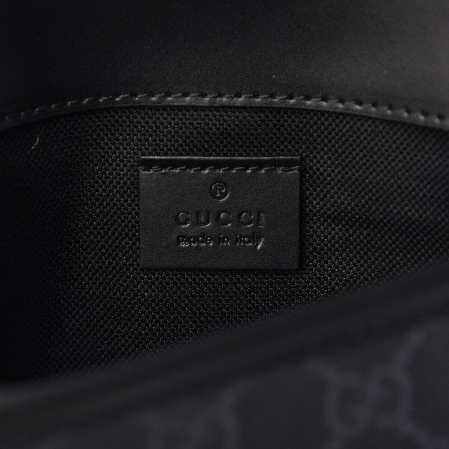 Gucci GG Supreme Monogram Web Slim Belt Bag Black Grey 6 of 10