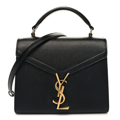 Saint Laurent Grain de Poudre Mini Classic Monogram Cassandra Top Handle Black 1 of 10
