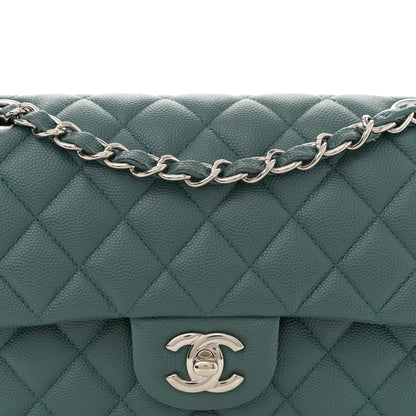 Chanel Caviar Quilted Small Double Flap Green 8 of 10