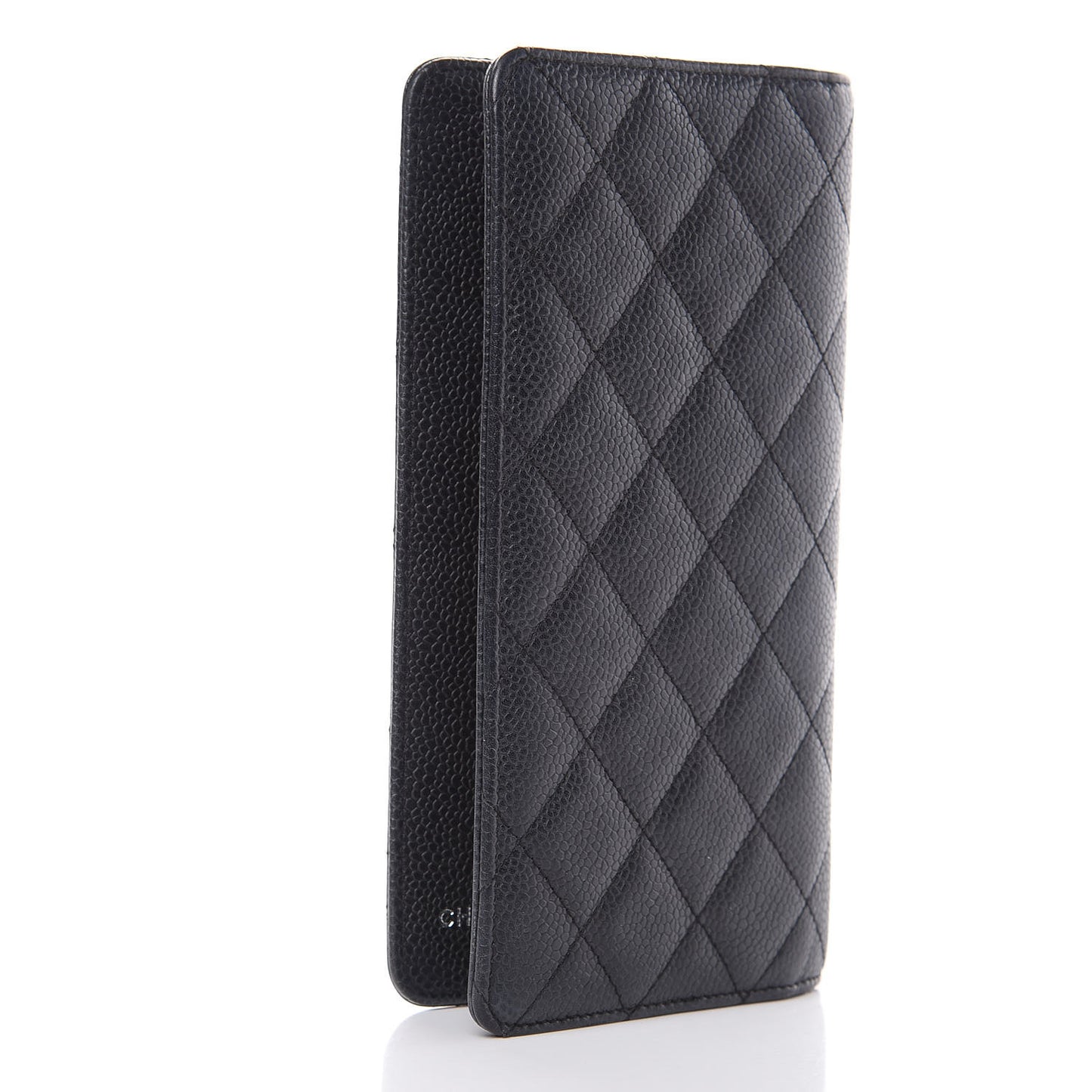 Caviar Quilted Medium Agenda Cover Black