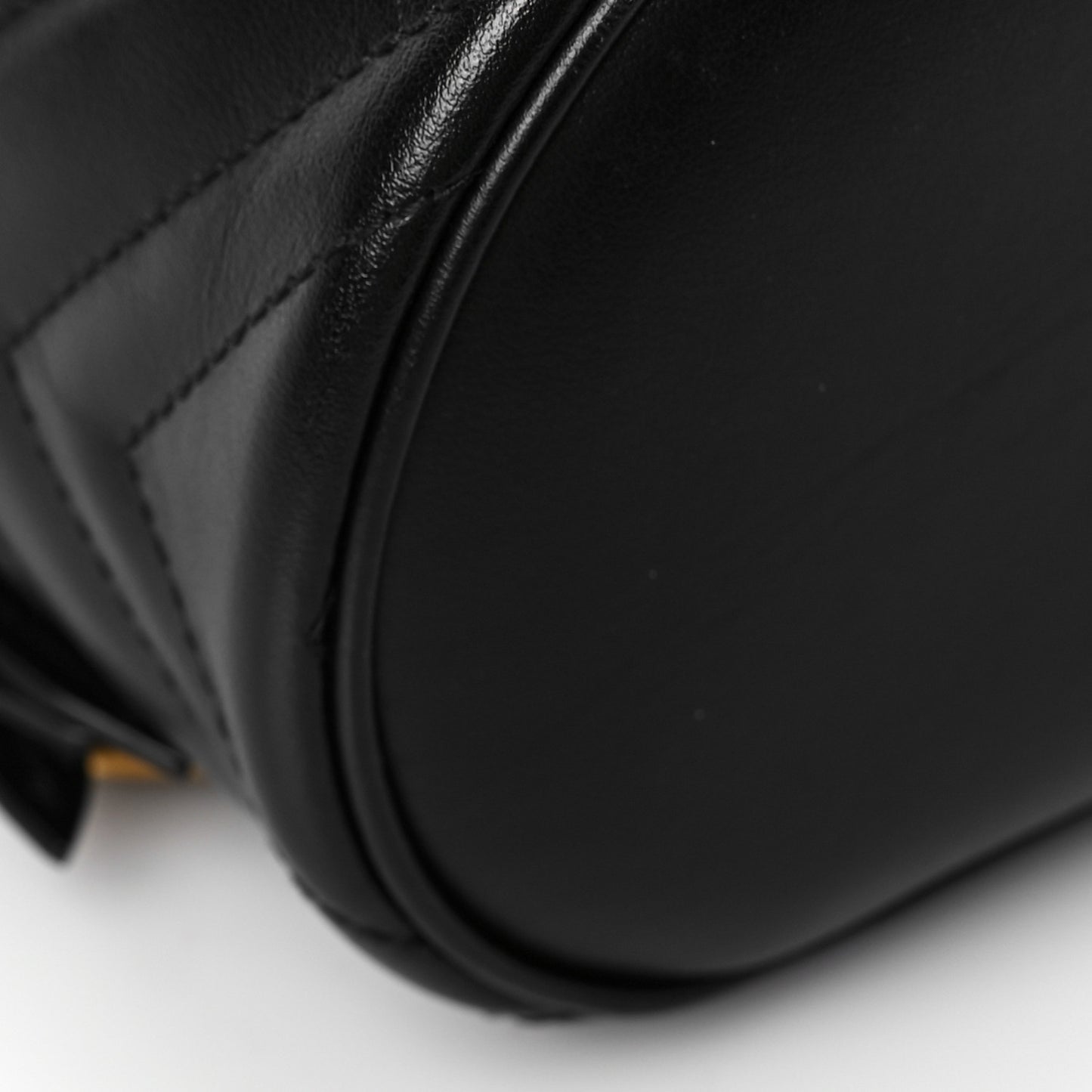 Calfskin Matelasse Mini GG Marmont Round Backpack Black