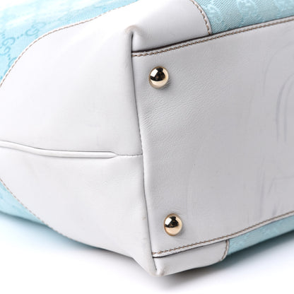 Gucci Monogram Tote Turquoise White 9 of 11
