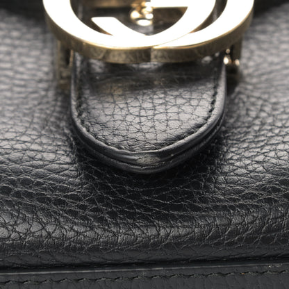 Gucci Dollar Calfskin Interlocking G Top Handle Shoulder Bag Black 6 of 7