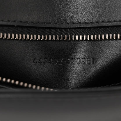 Gucci Calfskin Matelasse Monochrome Small GG Marmont Shoulder Bag Black 7 of 10
