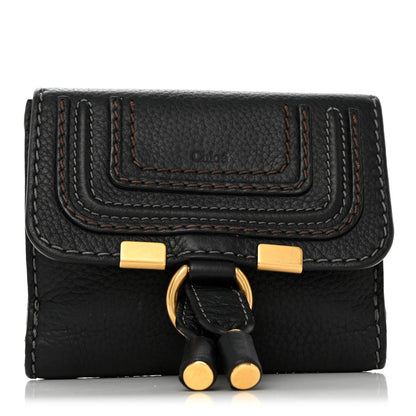 Chloe Grained Calfskin Marcie Square Wallet Black 1 of 12