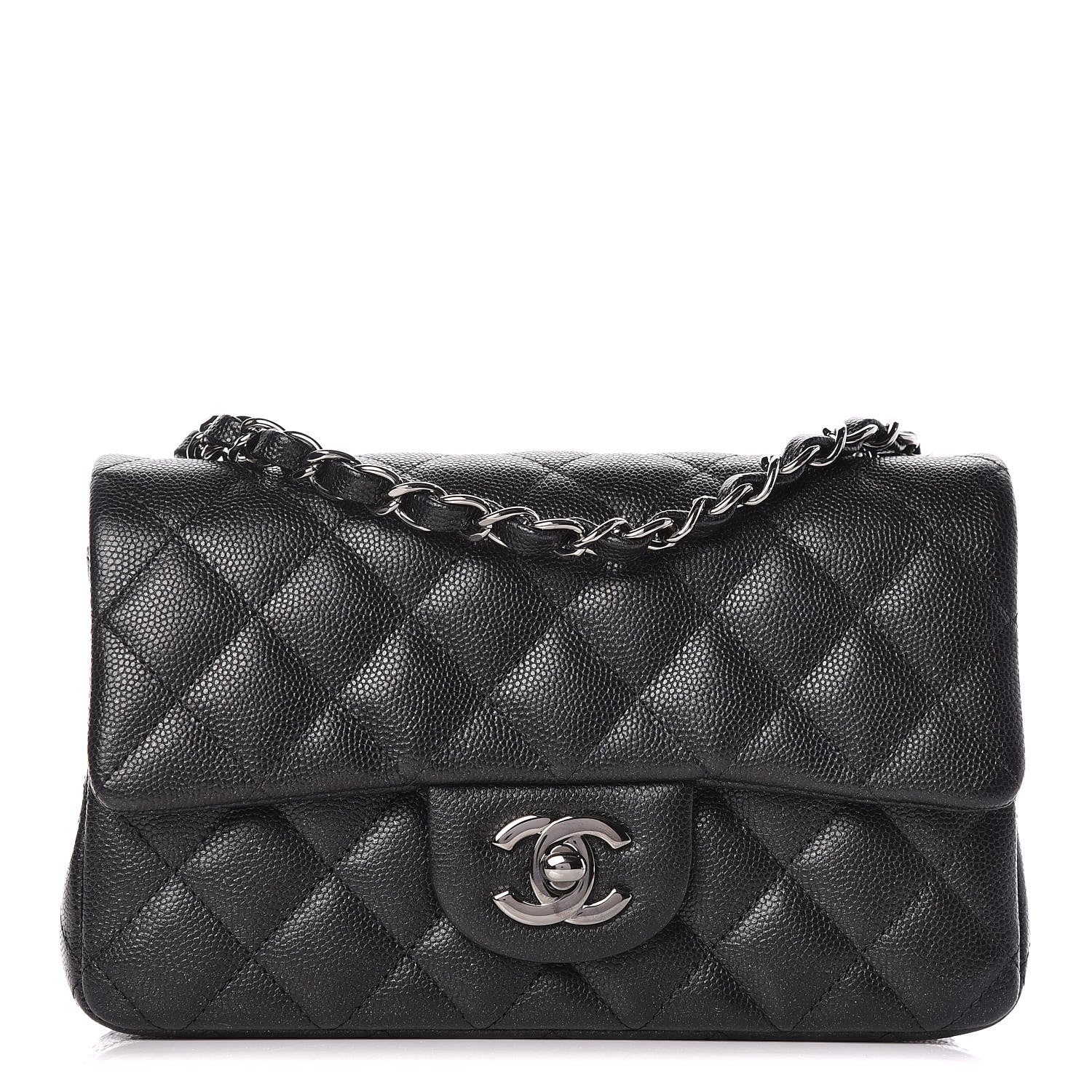 Chanel Iridescent Caviar Quilted Mini Rectangular Flap Black 1 of 10