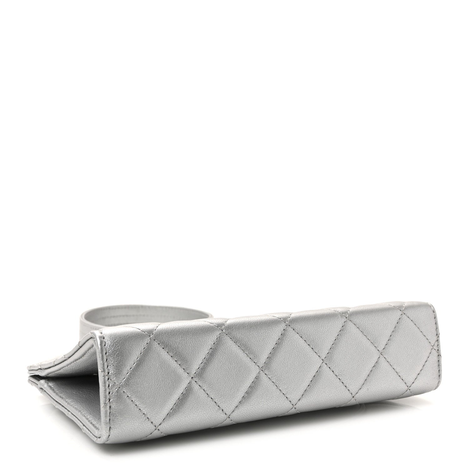 Chanel Metallic Lambskin Quilted Evening By The Sea Clutch Silver 4 of 9