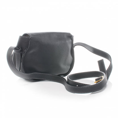 Chloe Leather Marcie Round Crossbody Bag Black 3 of 9