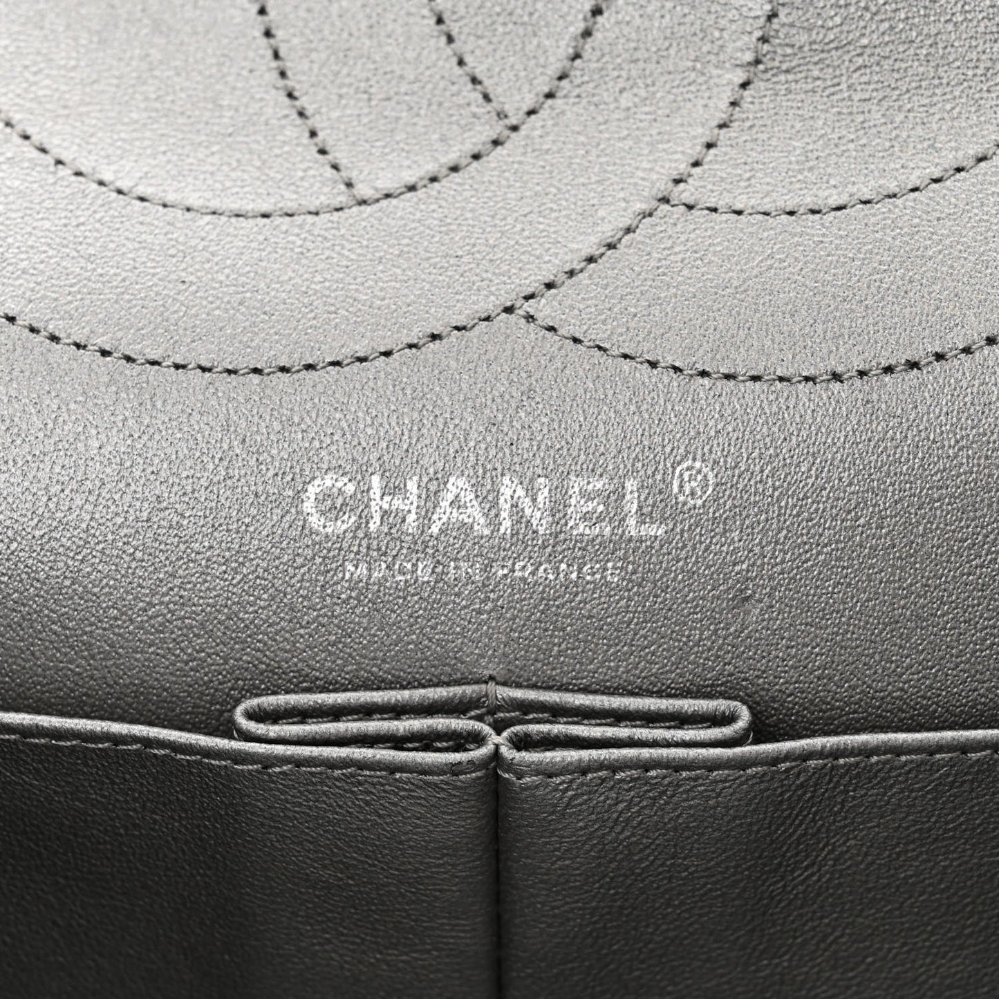 Metallic Aged Calfskin Quilted 2.55 Reissue 227 Flap Argent Fonce