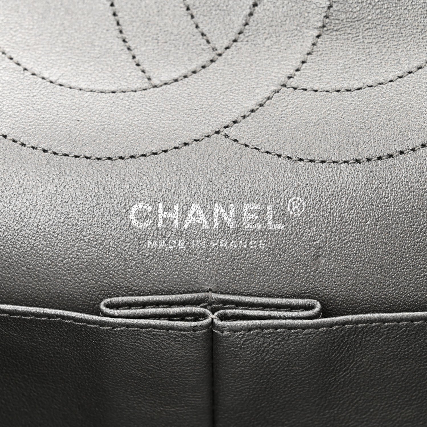 Chanel Metallic Aged Calfskin Quilted 2.55 Reissue 227 Flap Argent Fonce 6 of 10