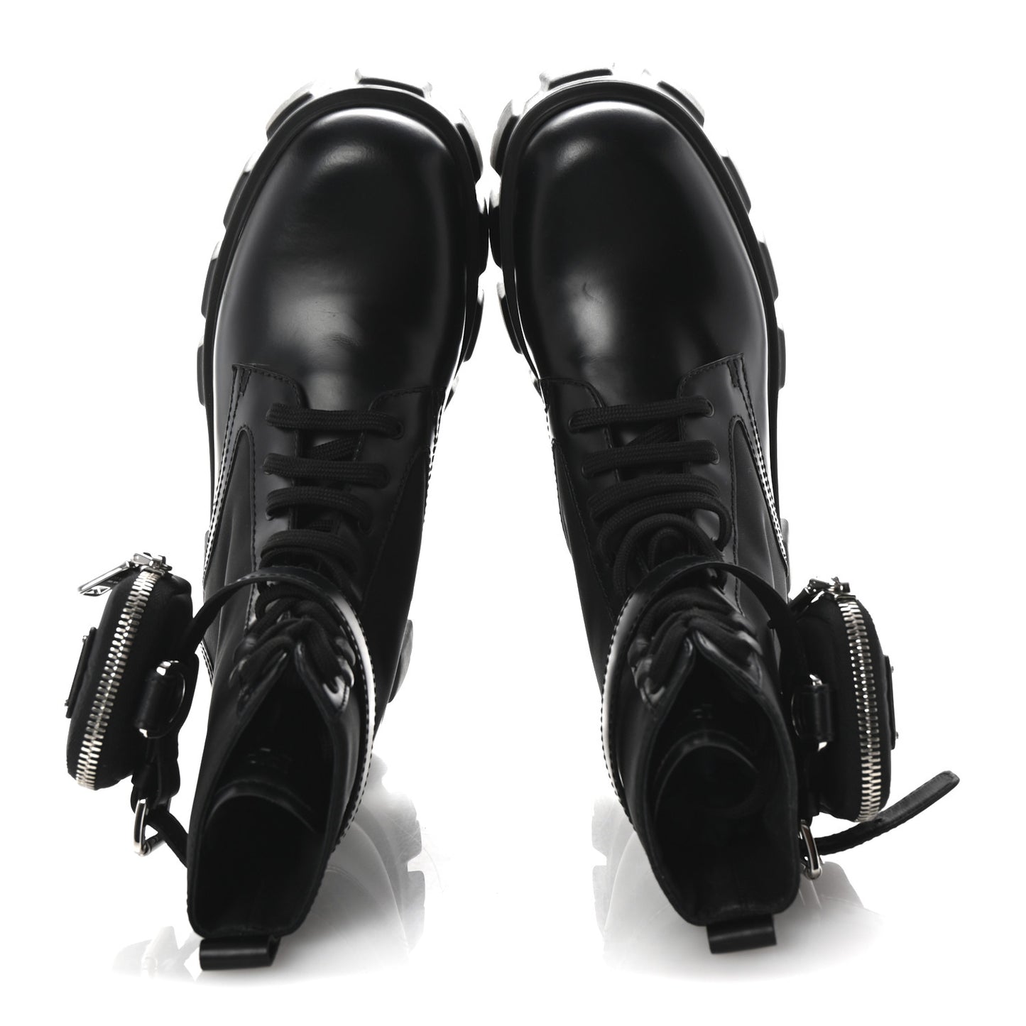 Spazzolato Rois Re-Nylon Metal Triangle Logo Monolith Pouch Pocket 55mm Boots 38.5 Black