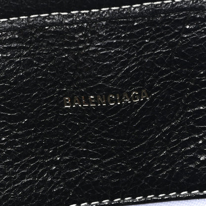 Balenciaga Agneau Arena Striped Patchwork Large Barbes East West Shopper Black White 6 of 11