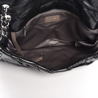 Chanel Glazed Calfskin Twisted Maxi Flap Black 5 of 13