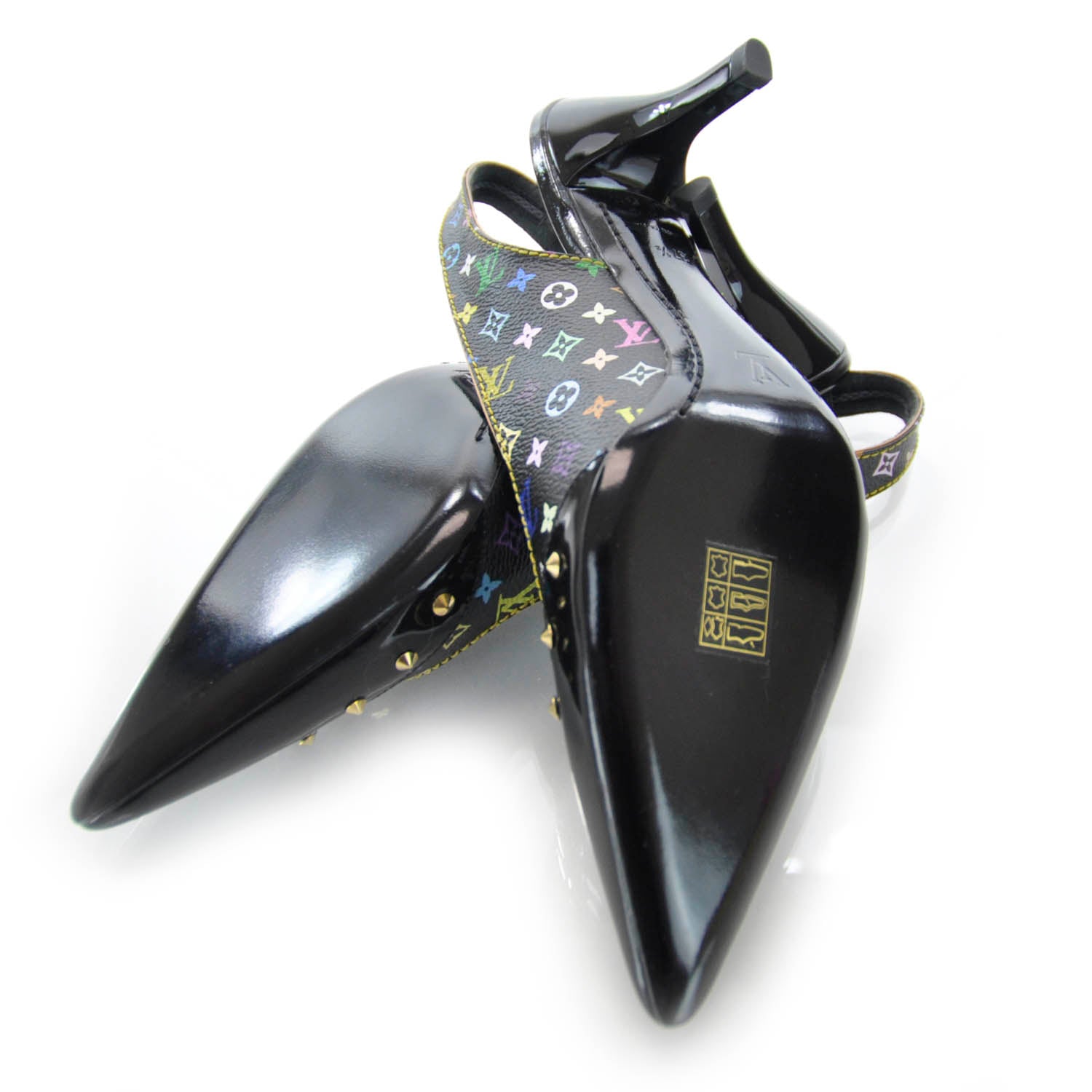 Louis Vuitton Multicolor Slingback Pumps 37.5 4 of 11