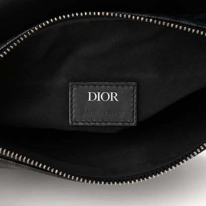 Christian Dior Smooth Calfskin Canvas CD Diamond Mens Saddle Bag Black 6 of 16