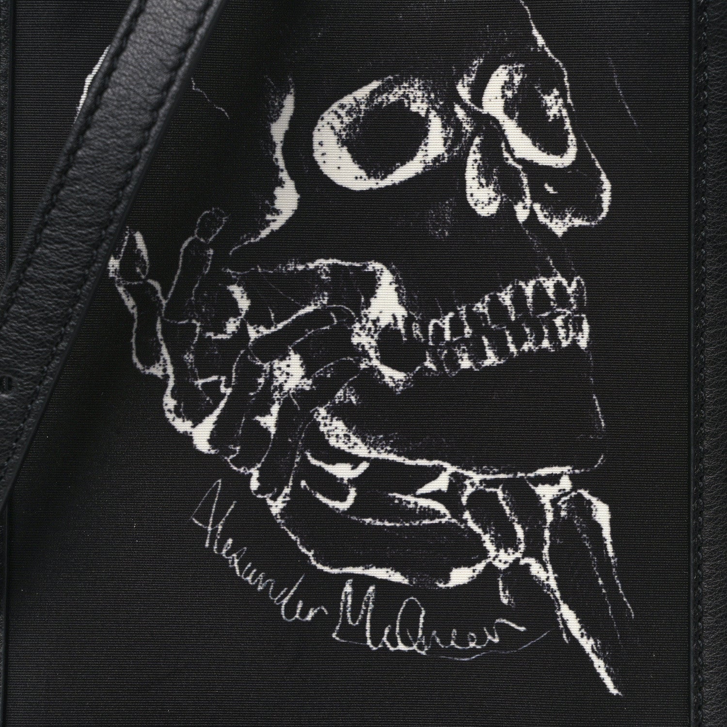 Alexander McQueen Calfskin Nylon Mini Skull Crossbody Bag Black 7 of 11