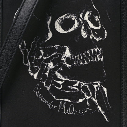 Alexander McQueen Calfskin Nylon Mini Skull Crossbody Bag Black 7 of 11