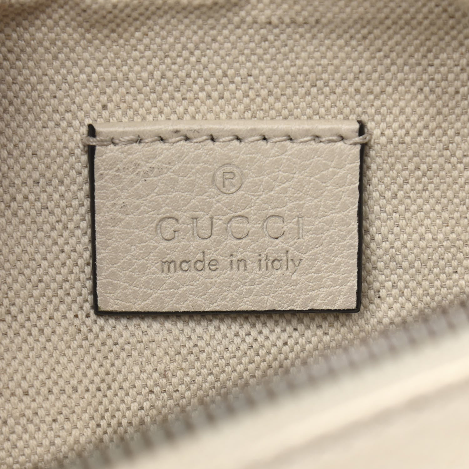 Gucci Grained Calfskin Small Logo Belt Bag White 6 of 12