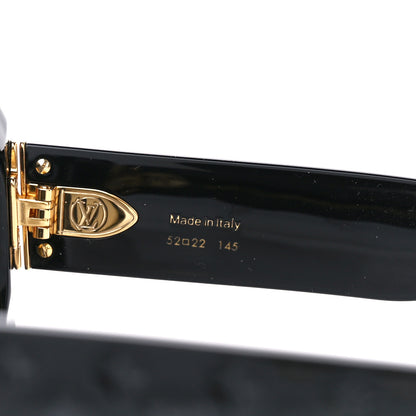 Louis Vuitton Acetate LV Empreinte Square Sunglasses Z1611E Black 7 of 10