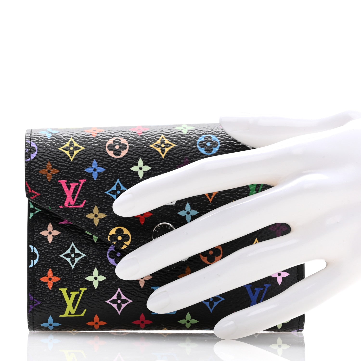 Louis Vuitton LV X TM Monogram Multicolor Victorine Wallet Black 2 of 7