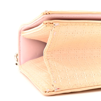 Christian Dior Patent Micro-Cannage Small Diorama Flap Bag Rose 9 of 10