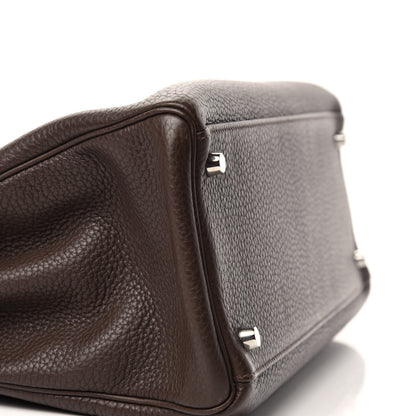 Hermes Taurillon Clemence Kelly Retourne 35 Chocolate 8 of 37