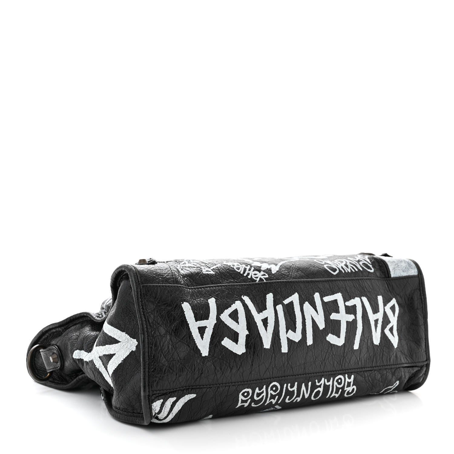 Balenciaga Agneau Arena Graffiti All Over Classic Hardware City Black White 4 of 10