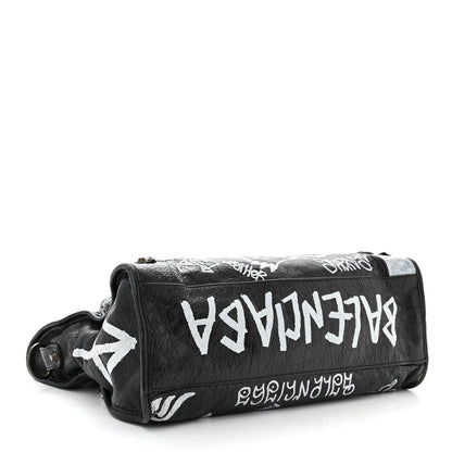 Balenciaga Agneau Arena Graffiti All Over Classic Hardware City Black White 4 of 10