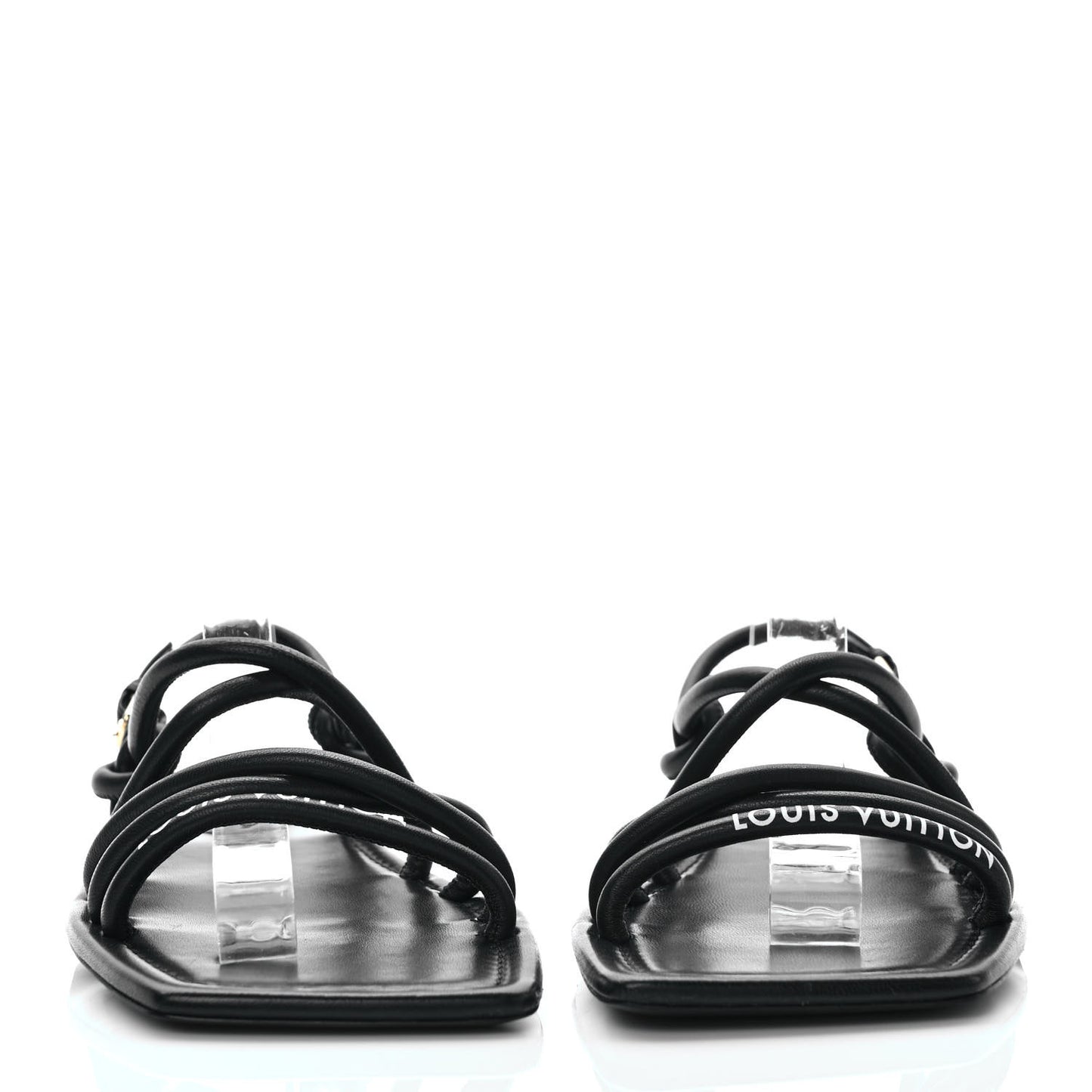 Lambskin Nova Flat Sandals 37 Black