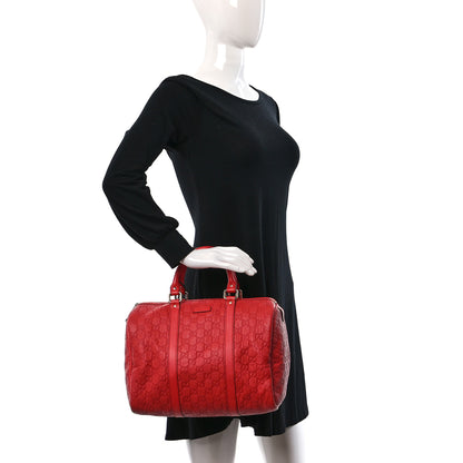 Gucci Guccissima Vitello Tender Medium Joy Boston Sporting Red 2 of 11