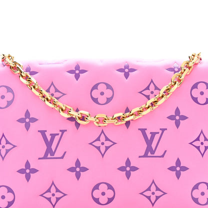 Louis Vuitton Lambskin Embossed Monogram Vuittamins Pochette Coussin Rose Violet 7 of 11