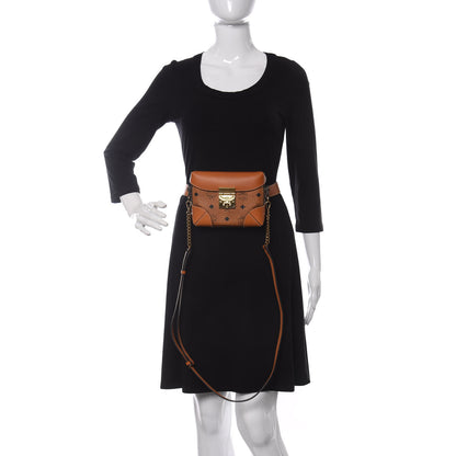 MCM Visetos Soft Berlin Convertible Belt Bag Cognac 3 of 10