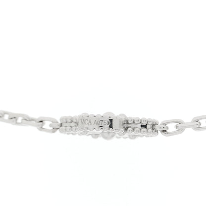 Van Cleef & Arpels 18K White Gold 20 Motifs Guilloche Vintage Alhambra Necklace 7 of 7