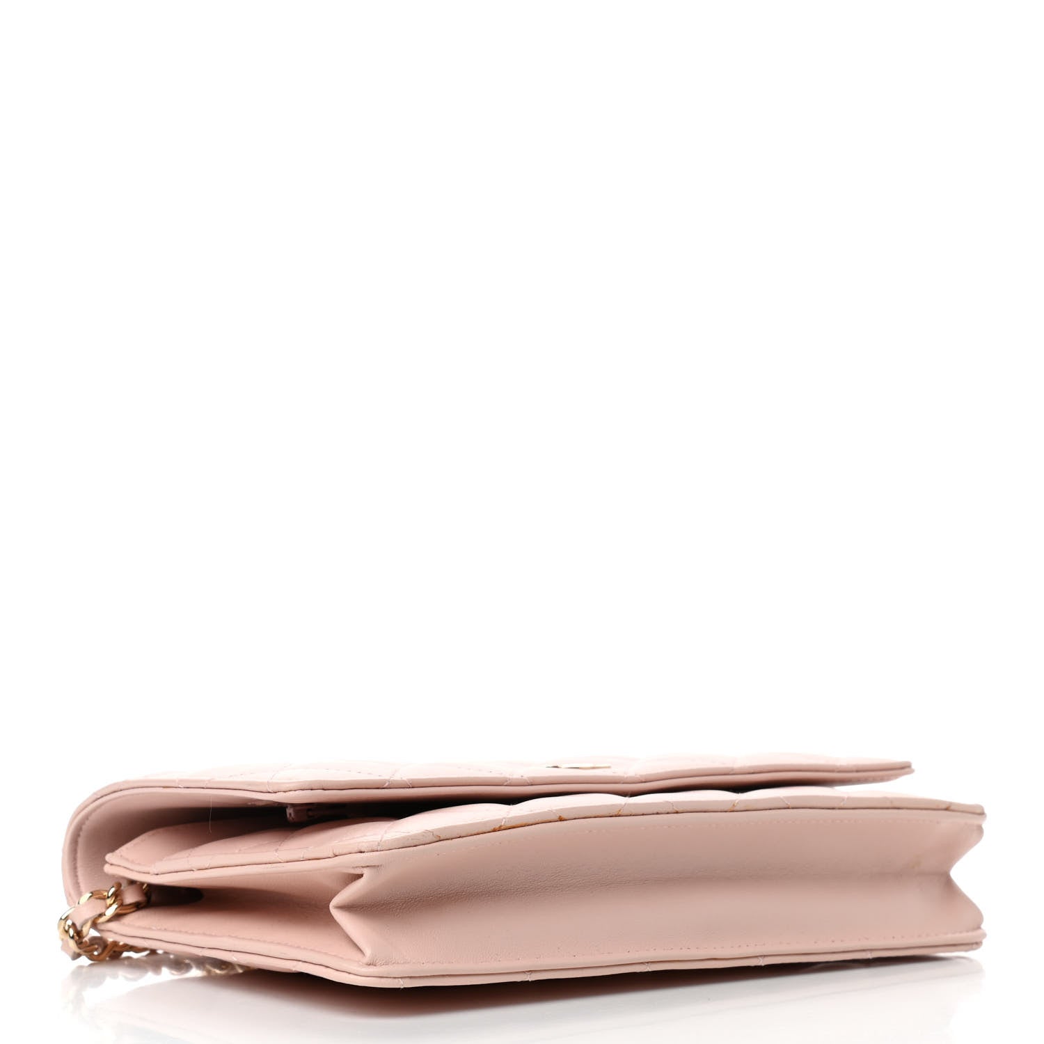 Chanel Lambskin Quilted Wallet On Chain WOC Light Pink 4 of 12