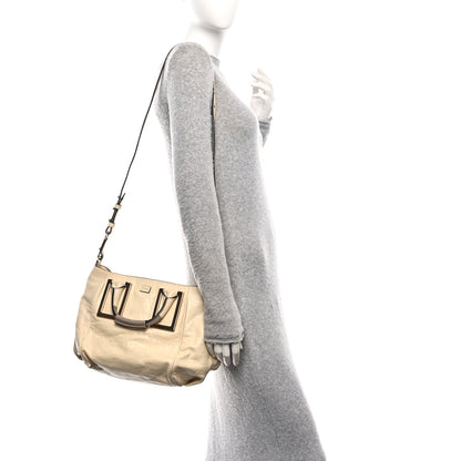 Chloe Tumbled Lambskin Ethel Satchel Cream 2 of 9