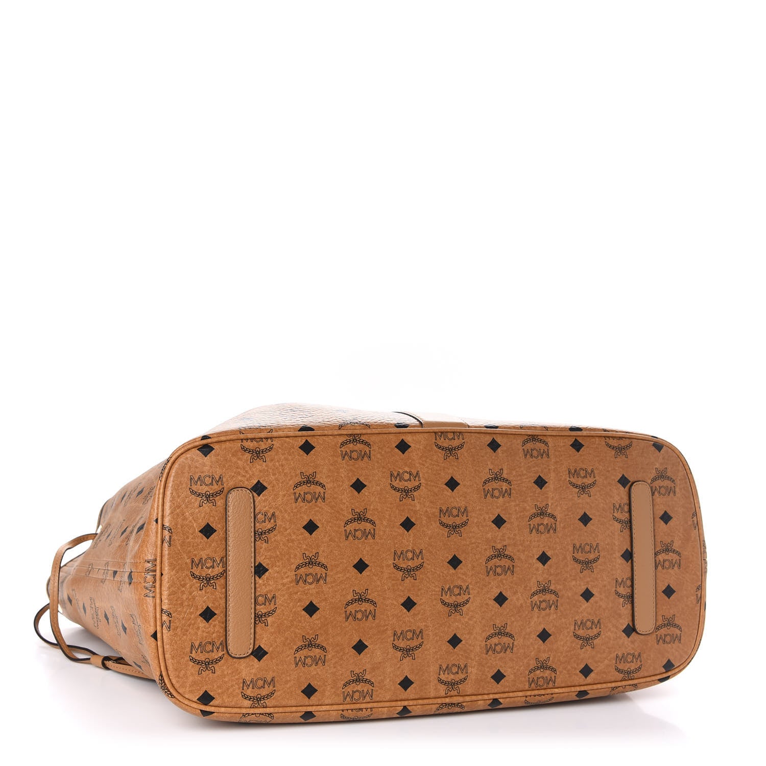 MCM Visetos Large Liz Reversible Shopper Tote Cognac 5 of 16