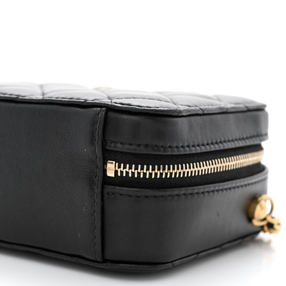 Chanel Lambskin Quilted CC Pearl Crush Camera Case Black 10 of 11