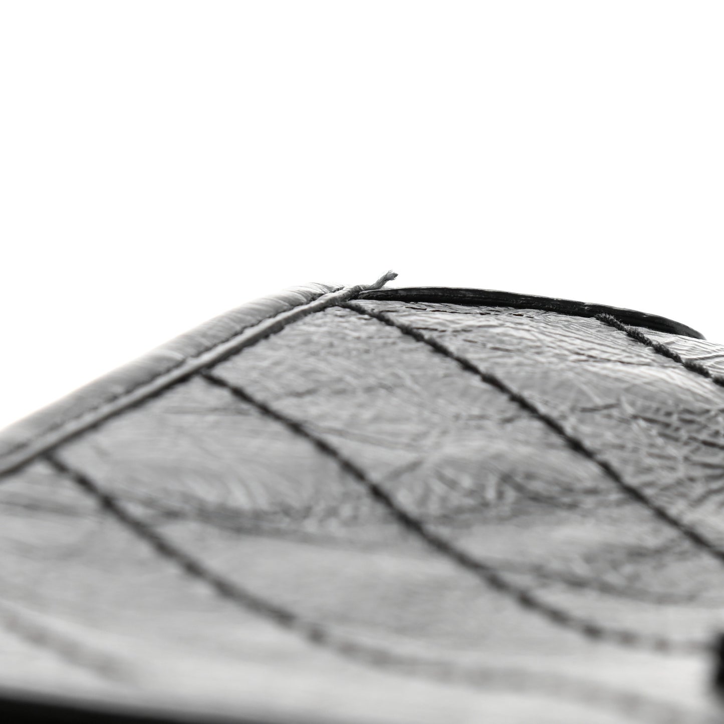 Crinkled Calfskin Matelasse Monogram Niki Chain Wallet Black