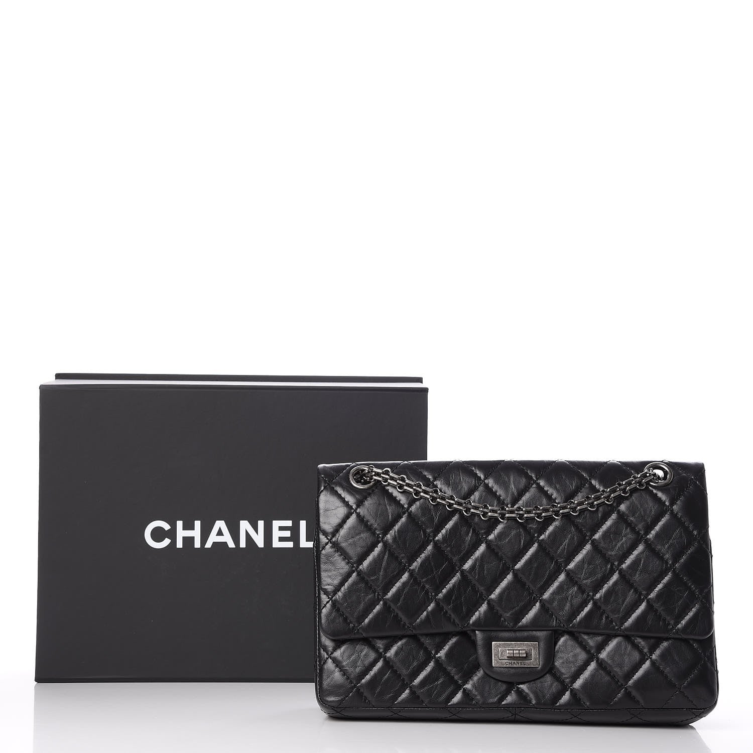 Chanel Aged Calfskin Quilted 2.55 Reissue 226 Flap Black 9 of 9