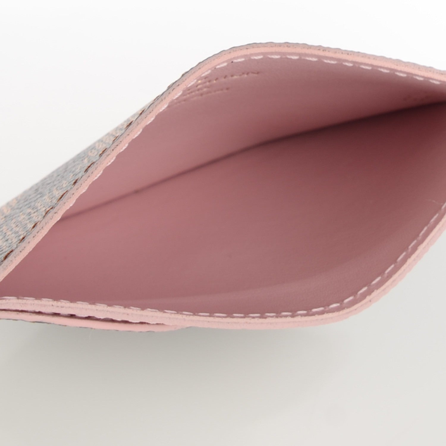 Louis Vuitton Damier Ebene Caissa Card Holder Rose Ballerine 7 of 7