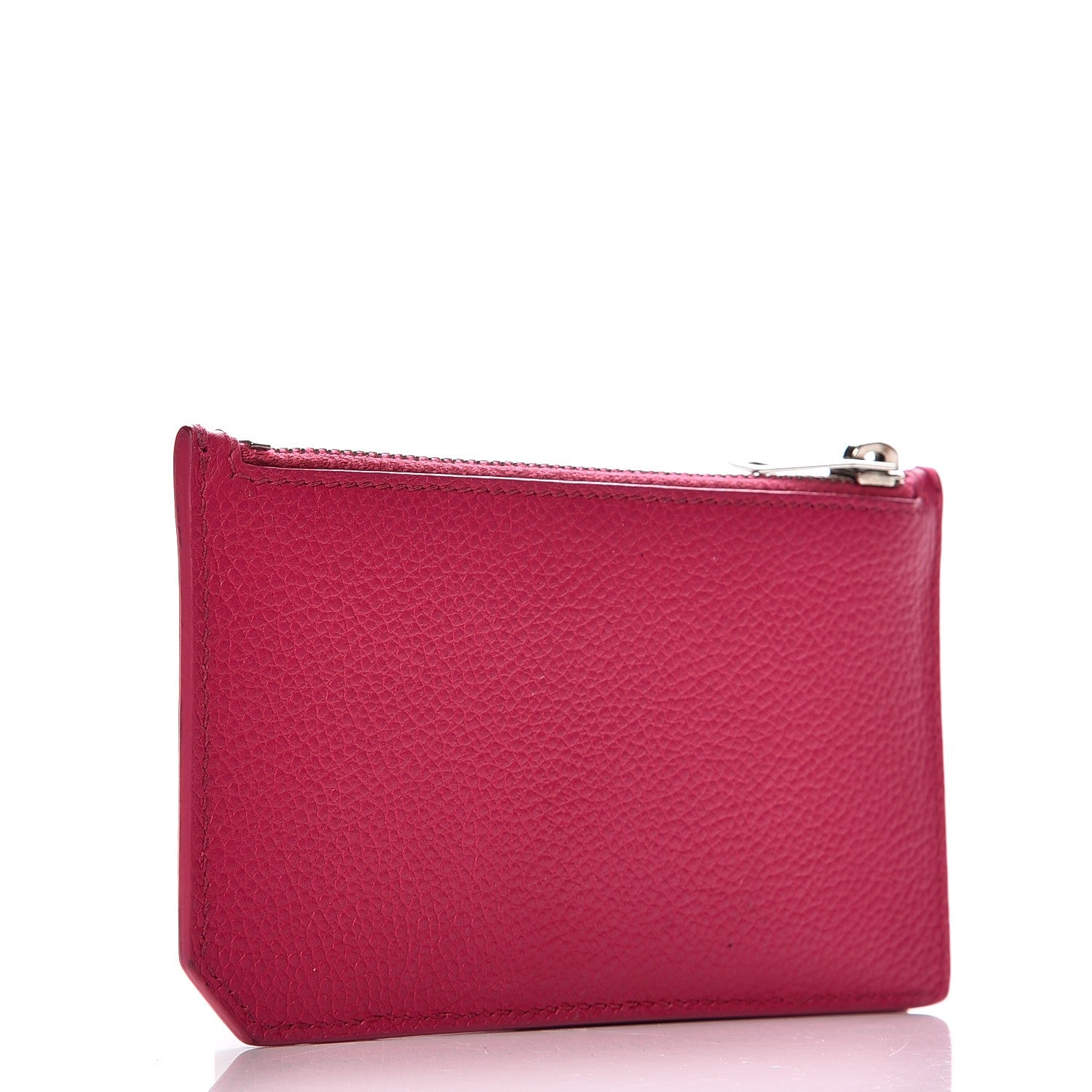Saint Laurent Grained Calfskin 5 Fragments Zip Pouch Card Holder Bubblegum 3 of 8