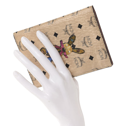 MCM Visetos Rabbit Passport Holder Beige 2 of 7