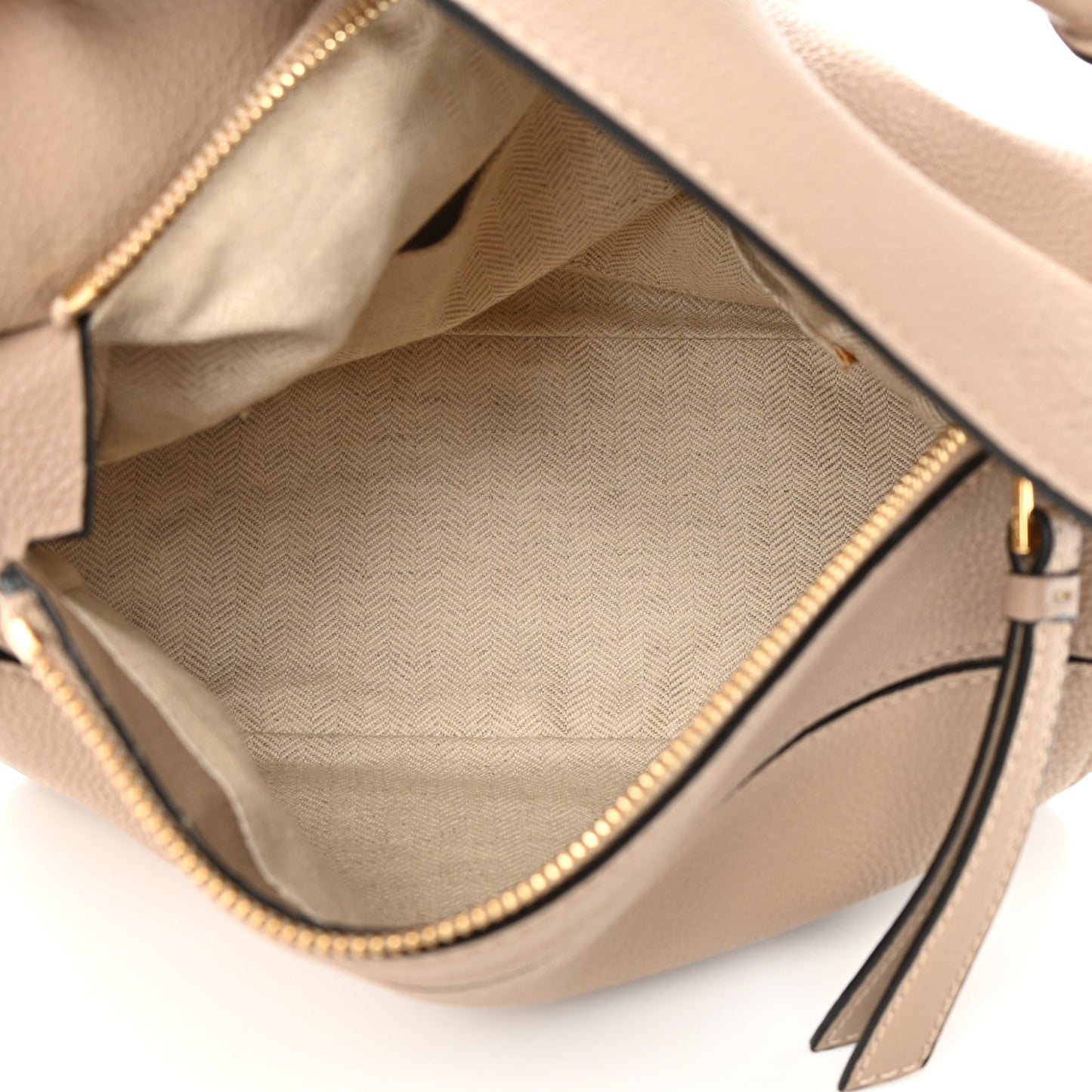 Grained Calfskin Small Puzzle Bag Sand